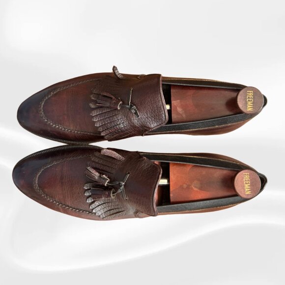 Rare Vintage Banister Tassel Loafers Men’s 10.5B Brown Leather Dress Shoes Made